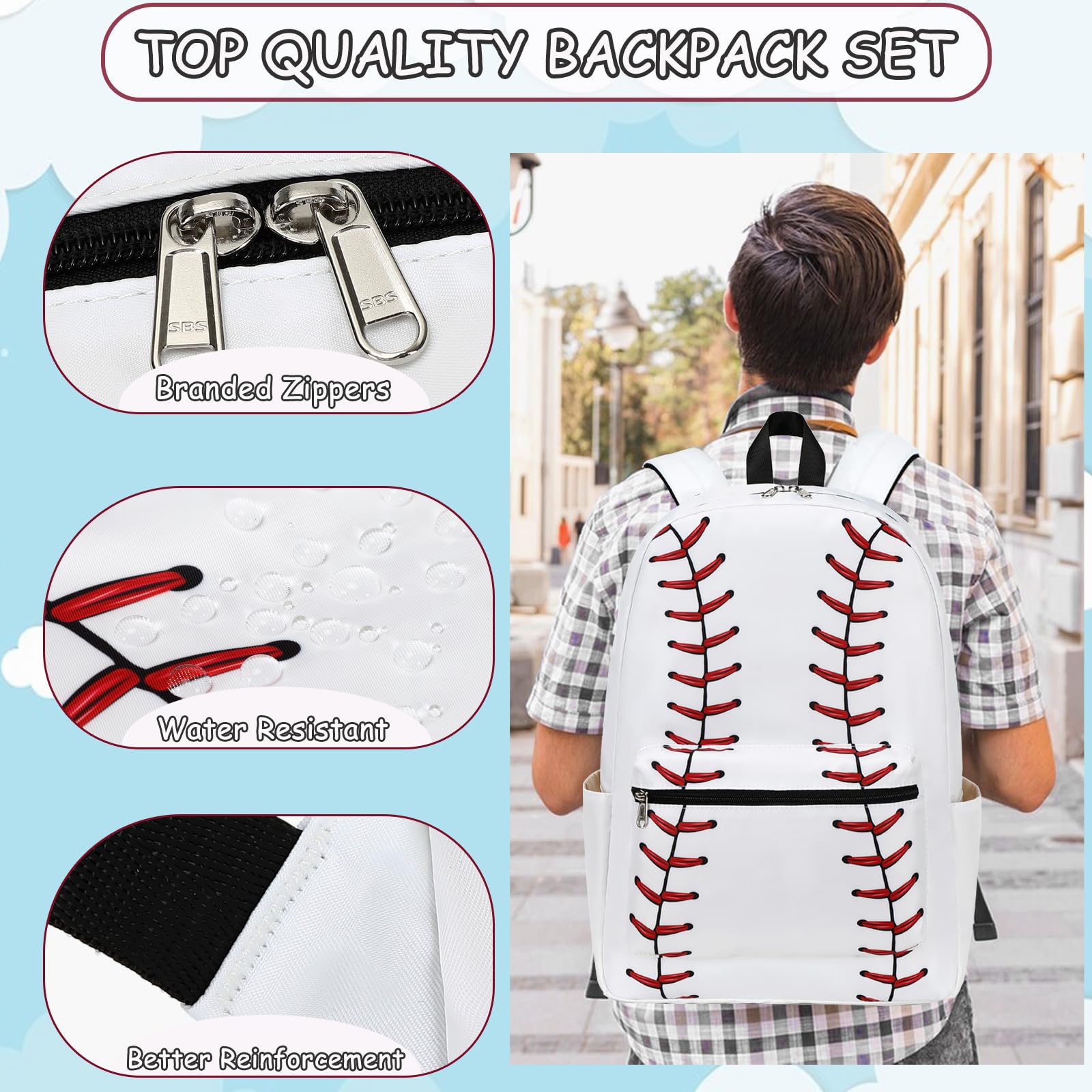 **Stylish School Backpack for Girls & Boys - Durable Bookbag with Lunch Box Set for Teens & Kids - Perfect for Elementary & Middle School - Great for Daily Use, Travel & Outdoor Activities**