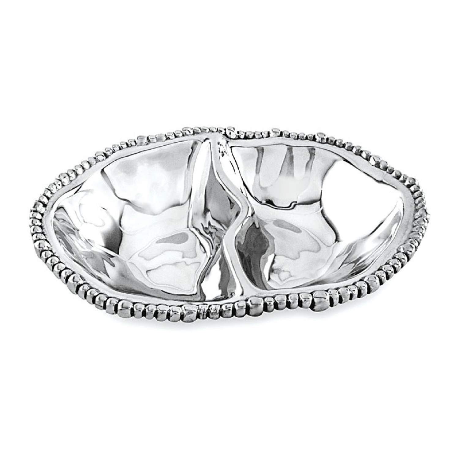 Beatriz Ball 6268 Silver Double Dip Serving Set - Elegant Appetizer Tray for Parties, Entertaining & Holiday Gatherings