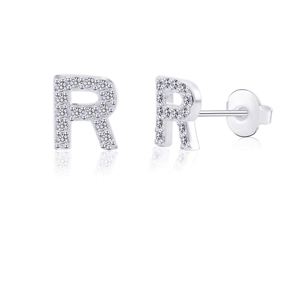 Hypoallergenic Initial Stud Earrings for Women & Men - Personalized Jewelry Gift Set - Perfect for Birthdays, Anniversaries & Everyday Wear