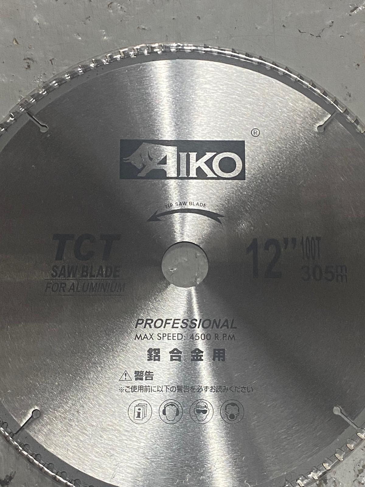 Aiko 12-Inch Aluminum TCT Saw Blade 305mm x 30mm 100 Teeth | Premium Tungsten Carbide Tipped Cutting Disc | Perfect for Wood, Plastic & Metal Cutting | DIY Projects & Professional Use