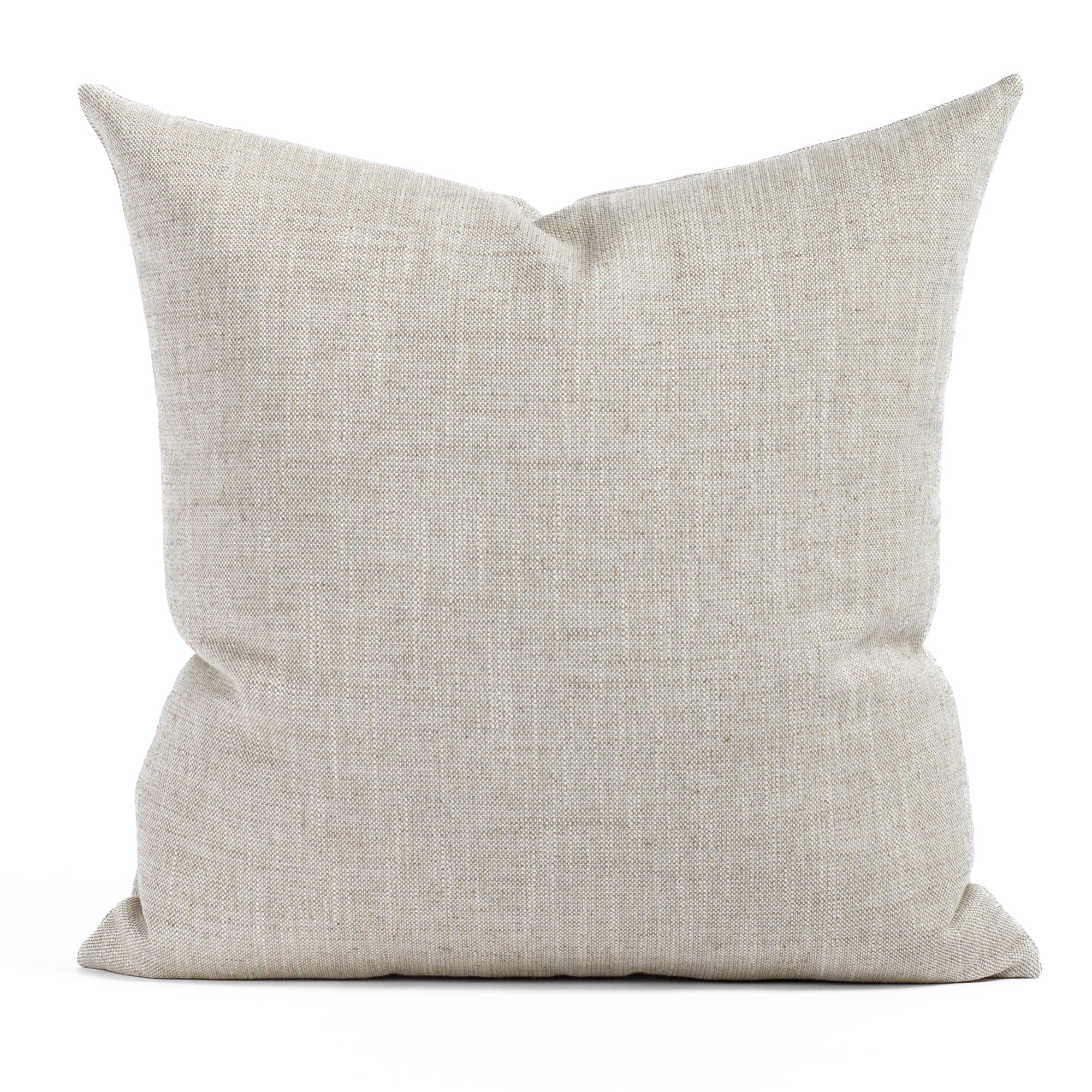 Brussels 22x22 Inch Decorative Throw Pillow Cover in Oatmeal - Perfect for Sofa, Bed, Couch & Home Decor