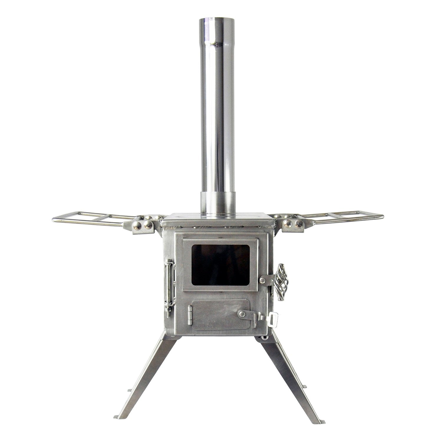 Winnerwell Nomad Small Titanium Wood Stove - Portable Camping Stove for Backpacking, Hiking & Outdoor Cooking - Compact & Lightweight Design for Adventure Enthusiasts