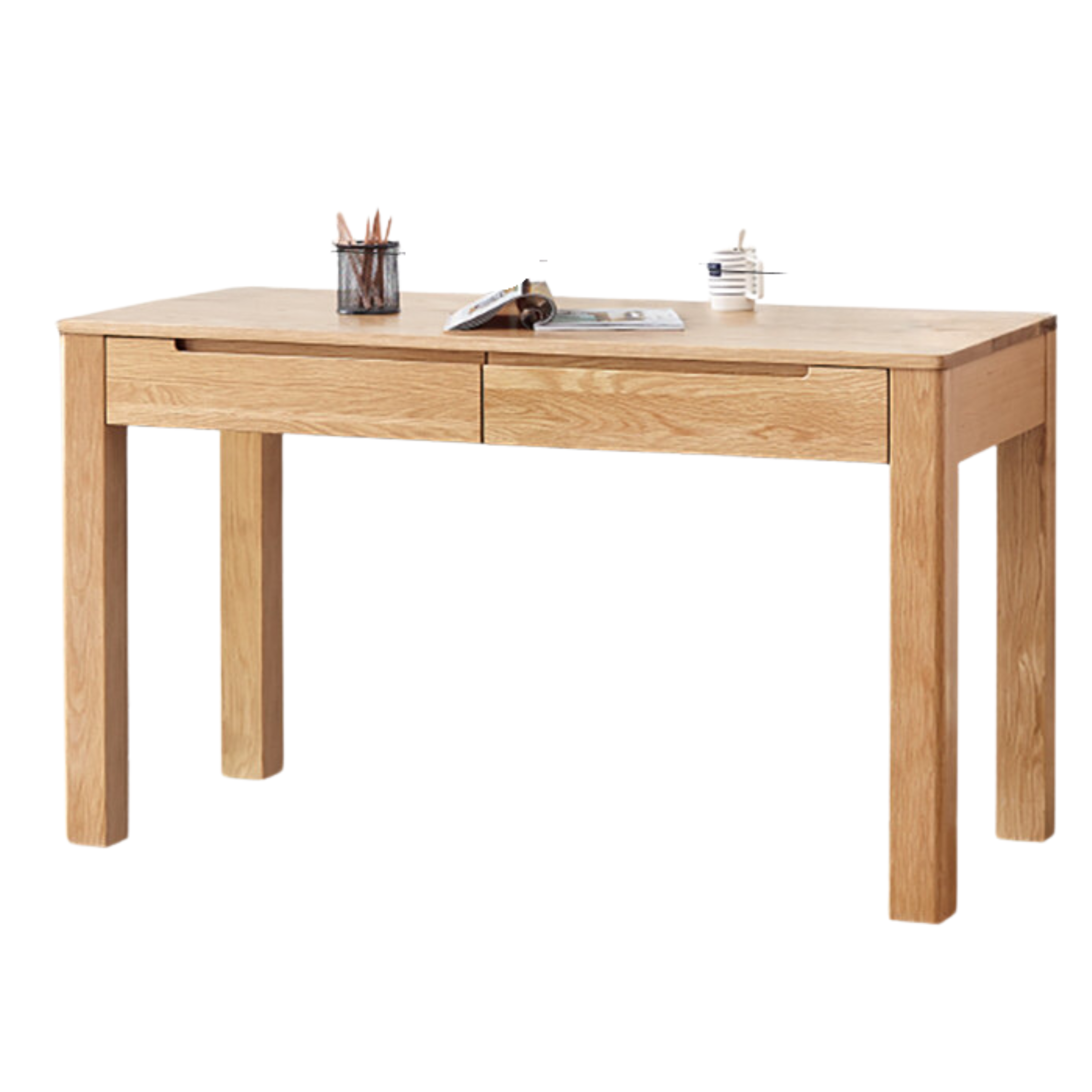 Premium Solid Wood Office Desk - Oak & Beech - Modern Home Office Furniture for Remote Work & Study