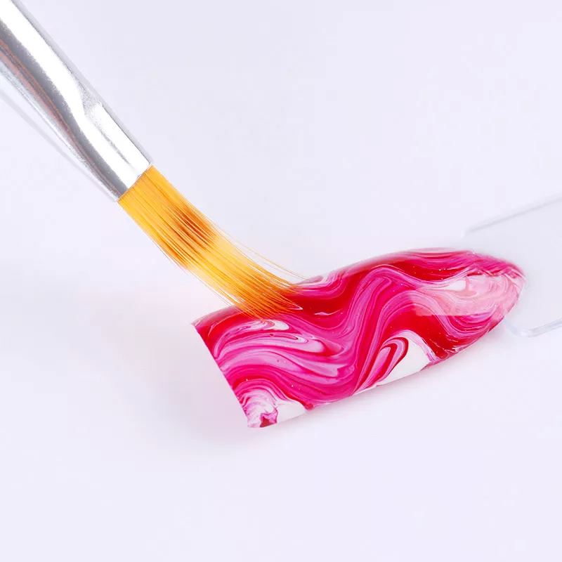 Ombre Gel Brush with Cap - Professional Nail Art Brush for Ombre & Gradient Designs - Perfect for DIY Manicures & Salon Use