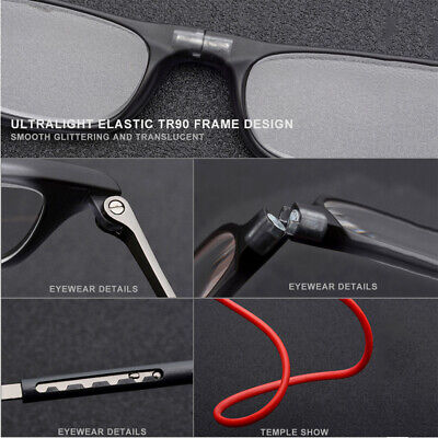 Blue Light Blocking Reading Glasses with Stylish Blue Ray Filter - Foldable & Hanging Design for Computer, Office, and Book Reading Use