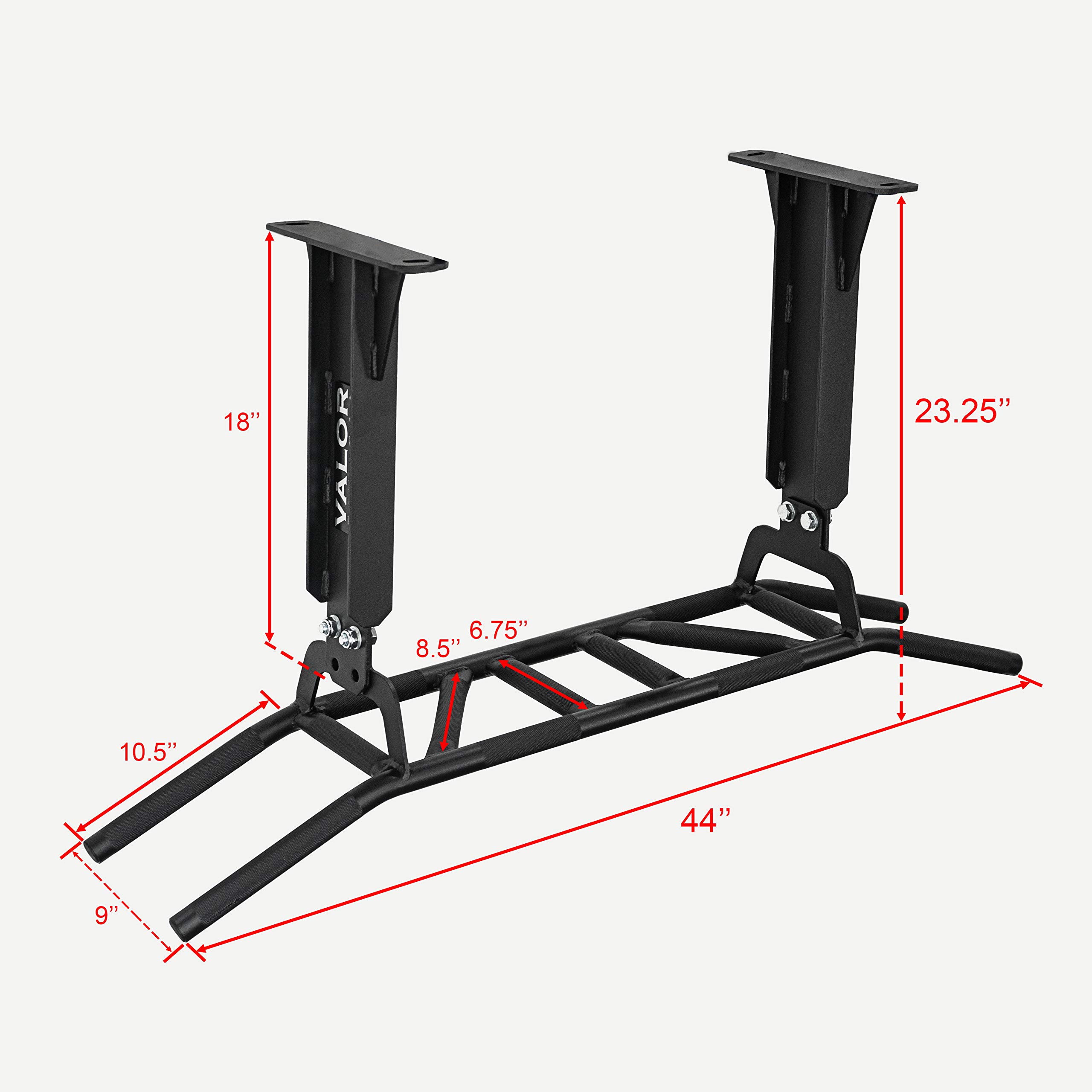 Valor Fitness Multi-Grip Pull Up Bar - Wall & Ceiling Mounted Chin Up Station for Home Gym - Strength Training Equipment for Back, Arms & Shoulders - Perfect for Small Spaces & Home Workouts