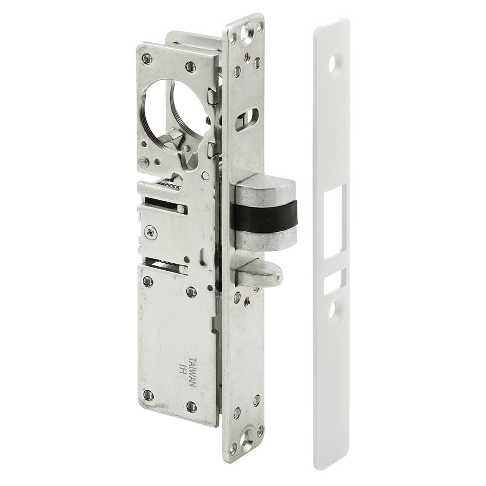 Prime-Line J 4574 Commercial Grade Door Deadlatch Lock - Heavy Duty Steel Body with Faceplate & Fasteners Included (Single Pack) - Ideal for Office Buildings, Schools & Retail Stores