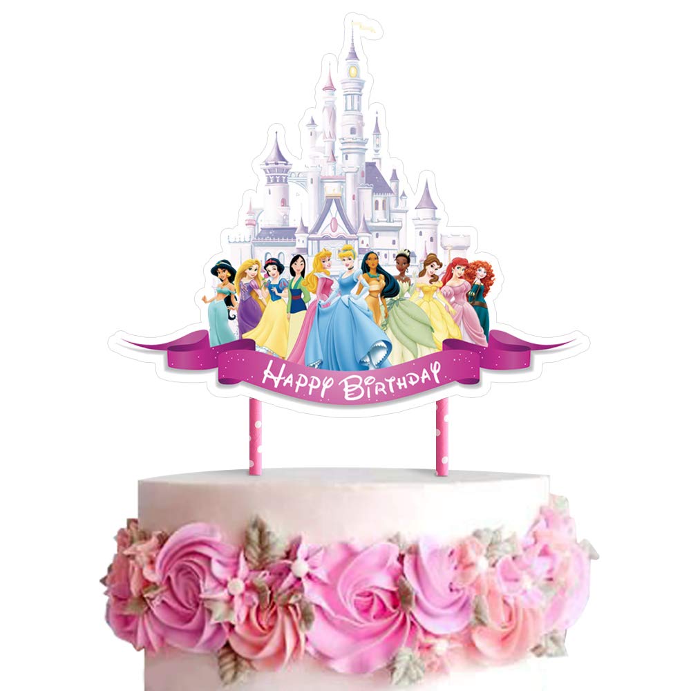 Princess Cake Topper Decorations - Elegant Castle Birthday Party Supplies for Girls | Perfect for Princess Themed Cakes, Birthday Celebrations & Special Events