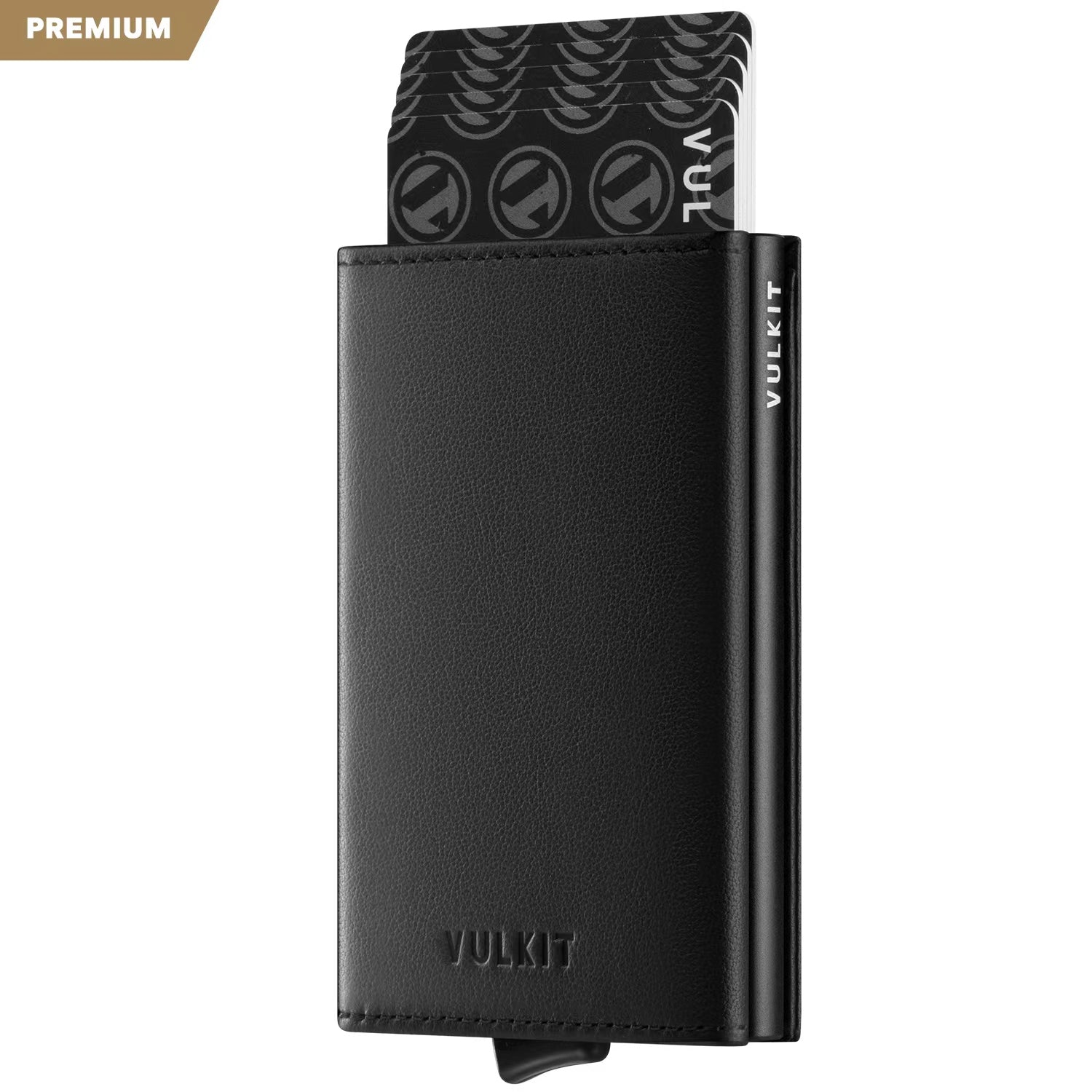 VC203P Genuine Leather Tri-Fold Wallet with Back Zipper Slot & Magnetic Closure - RFID Blocking, Slim Design for Men's Everyday Carry & Travel Essentials