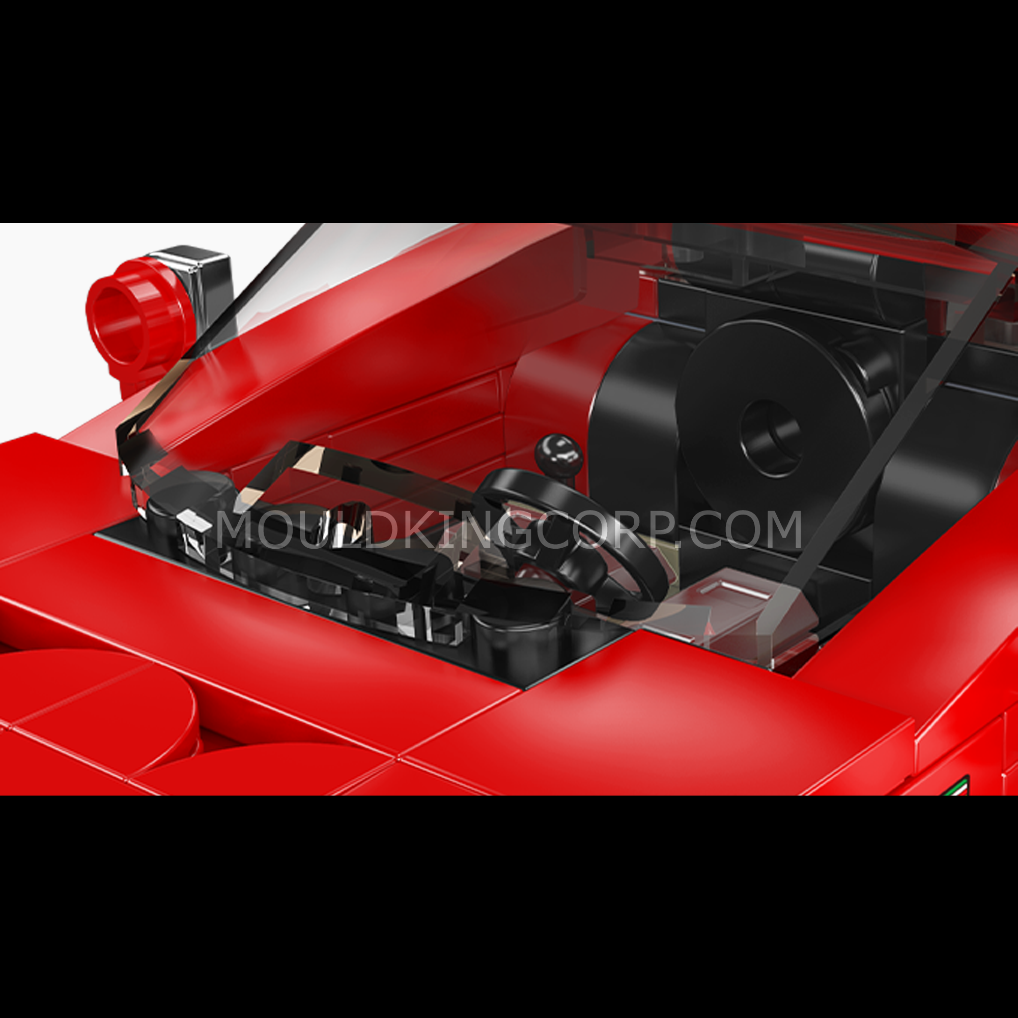MOULD KING 27038 Rosso Corsa F40 Car Model Building Set - 338 PCS Sports Car Building Blocks for Adults & Teens | Perfect for Collectors, DIY Enthusiasts & Home Office Decor