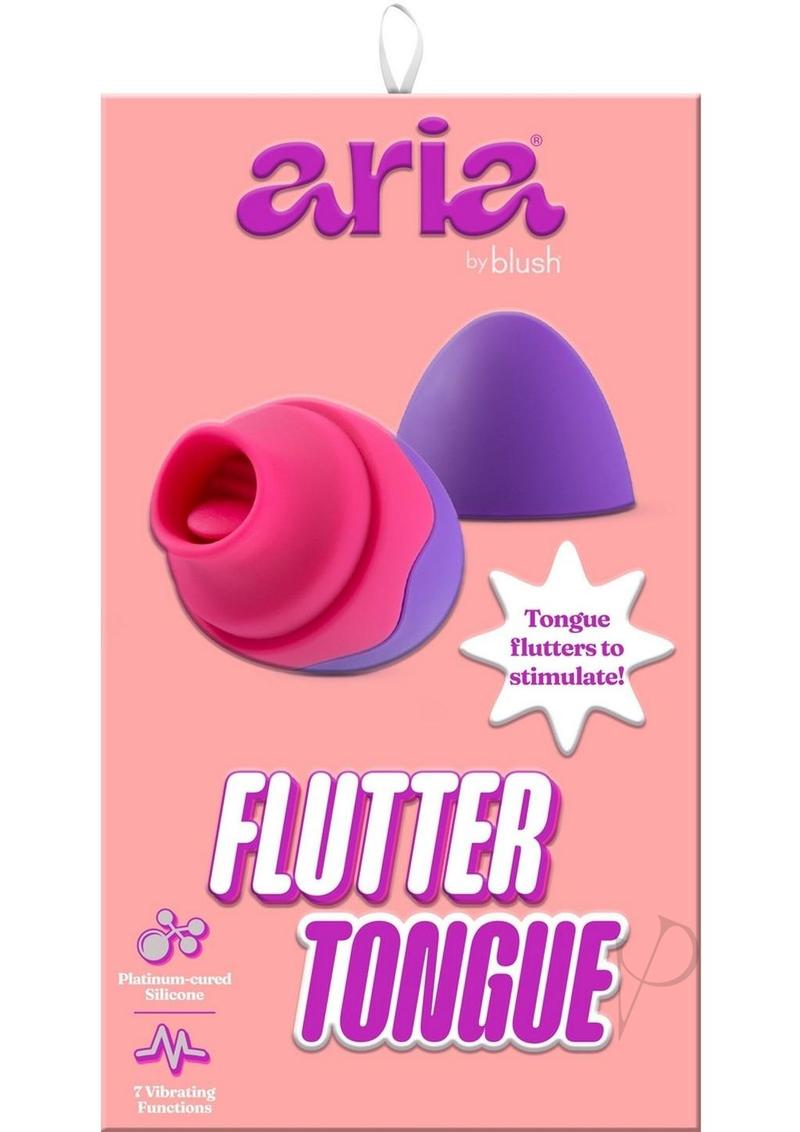 Aria Flutter Tongue Rechargeable Silicone Vibrator - Purple | Waterproof & USB Rechargeable Adult Toy for Couples & Solo Play | Perfect for Foreplay, Sensual Massage & Intimate Moments