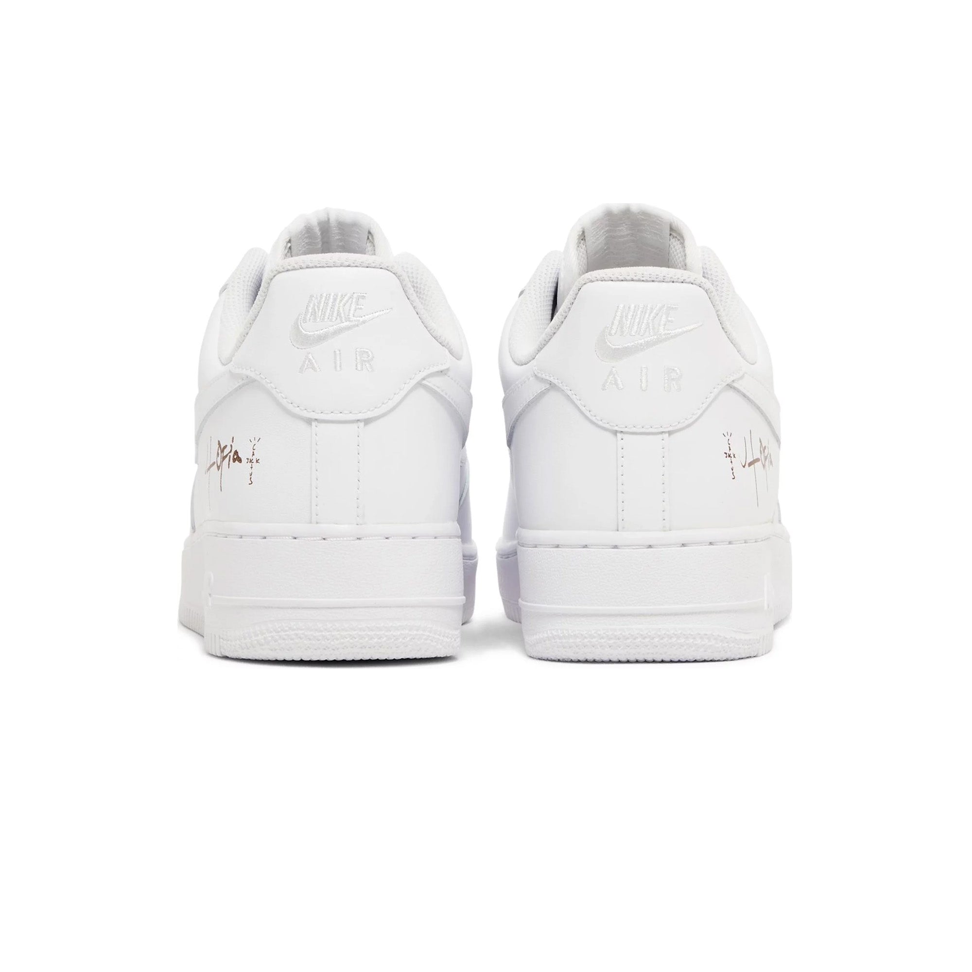Nike Air Force 1 Low '07 x Travis Scott 'White Utopia Edition' Sneakers - Limited Edition White Leather Basketball Shoes for Men - Perfect for Streetwear, Sneaker Collection & Casual Wear