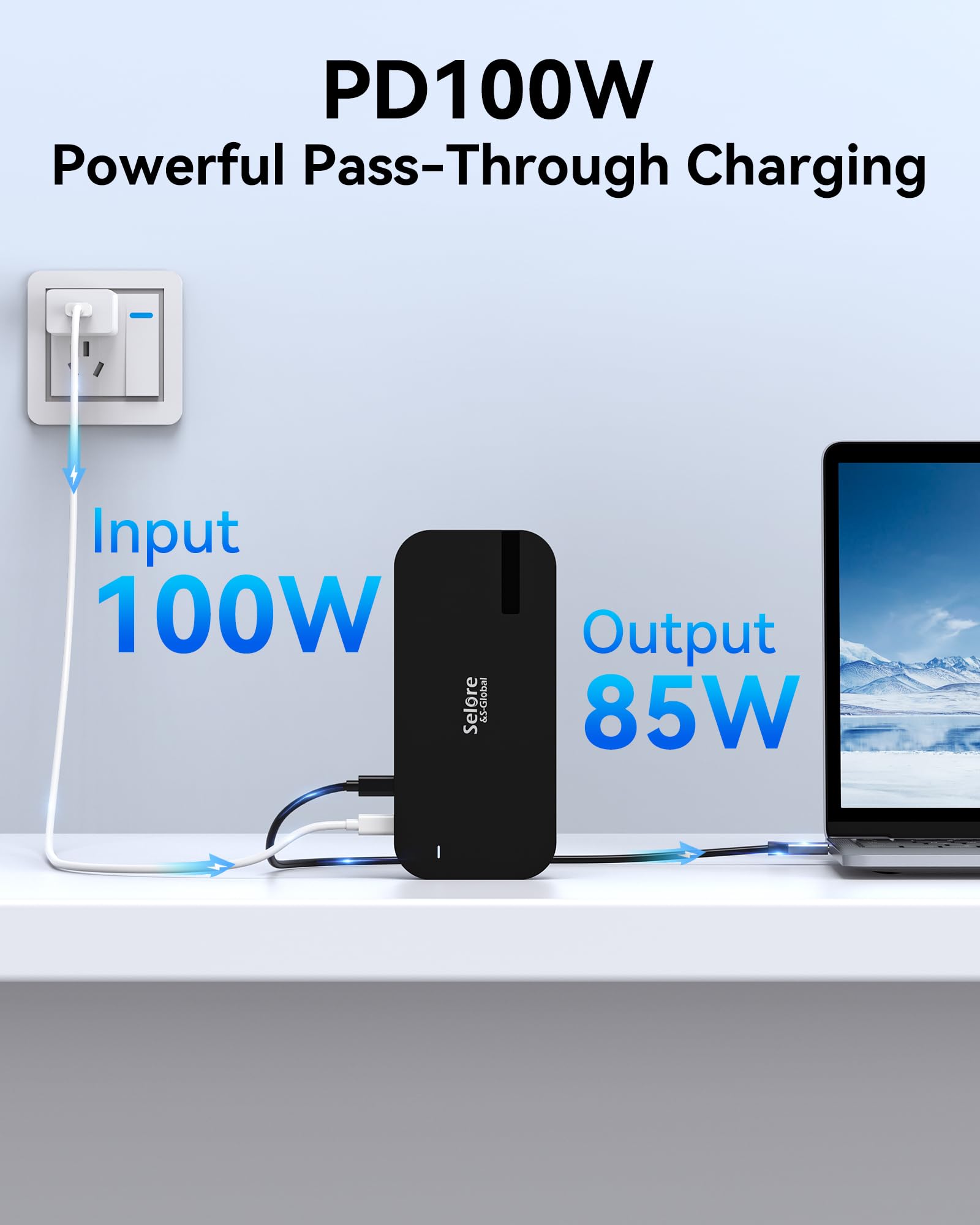 Selore 16-in-1 USB C Docking Station with 3 HDMI Ports, Dual Monitor Support, 10Gbps USB 3.1, 100W PD Charging, SD/TF Card Reader, Ethernet - USB C Hub for Windows & Mac - Perfect for Home Office, Gaming & Multi-Tasking Workspaces
