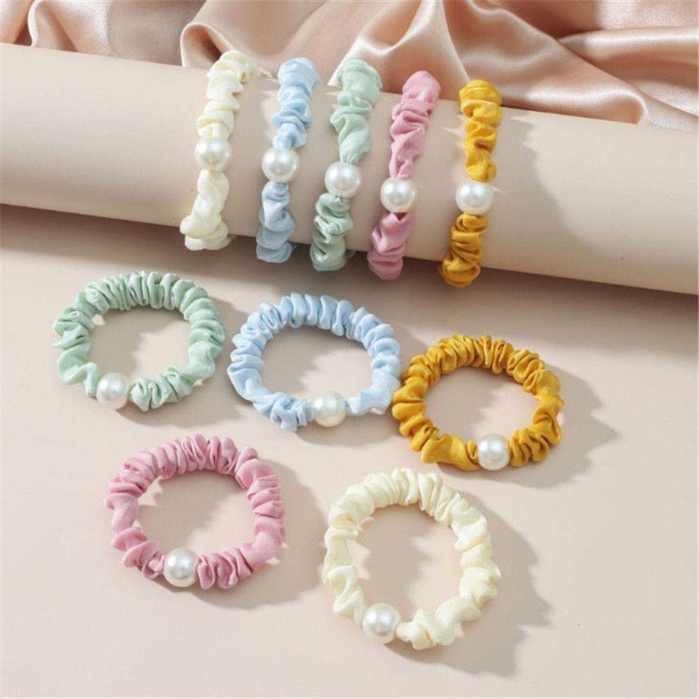 Snowpearl 10-Piece Hair Accessories Set – Large Hair Claws, Medium Metal Clips, Fish Tail Clips, Pearl Headband, Satin Scrunchies for Women & Girls – Perfect for Parties, Weddings & Everyday Styling