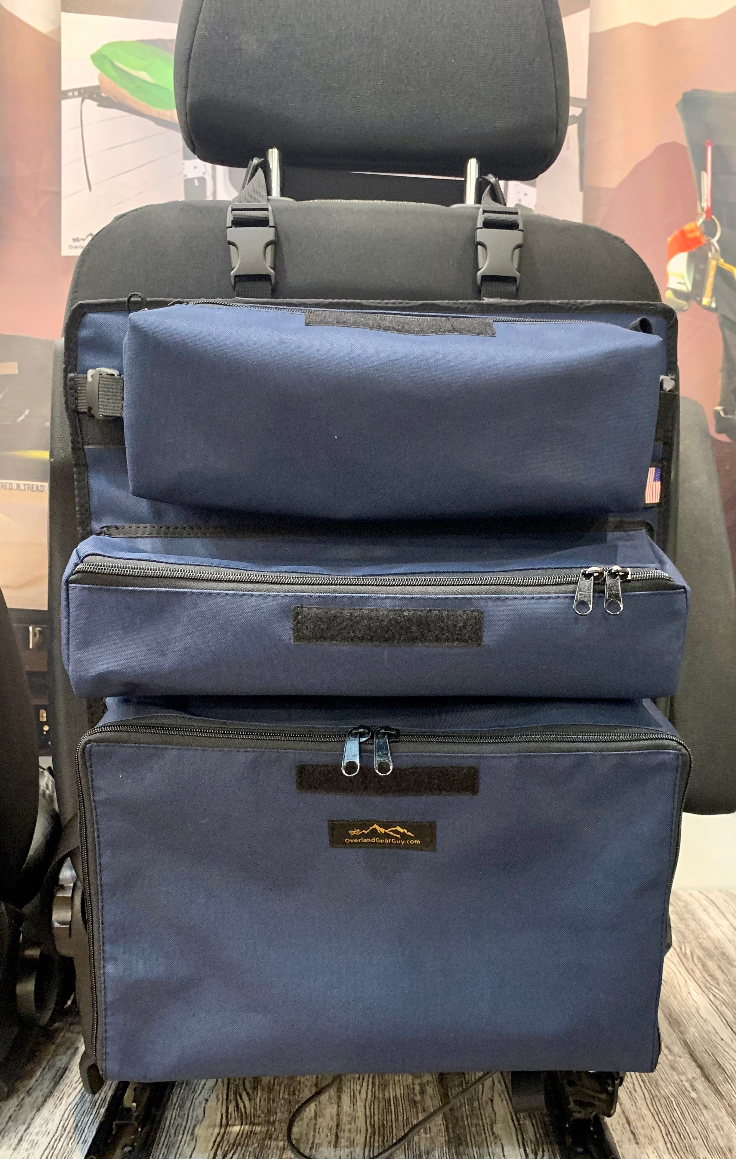 Arches Overlander 1 Seat Organizer - Car Seat Storage Pouch for Phones, Wallets & Essentials | Perfect for Road Trips, Camping & Daily Commute