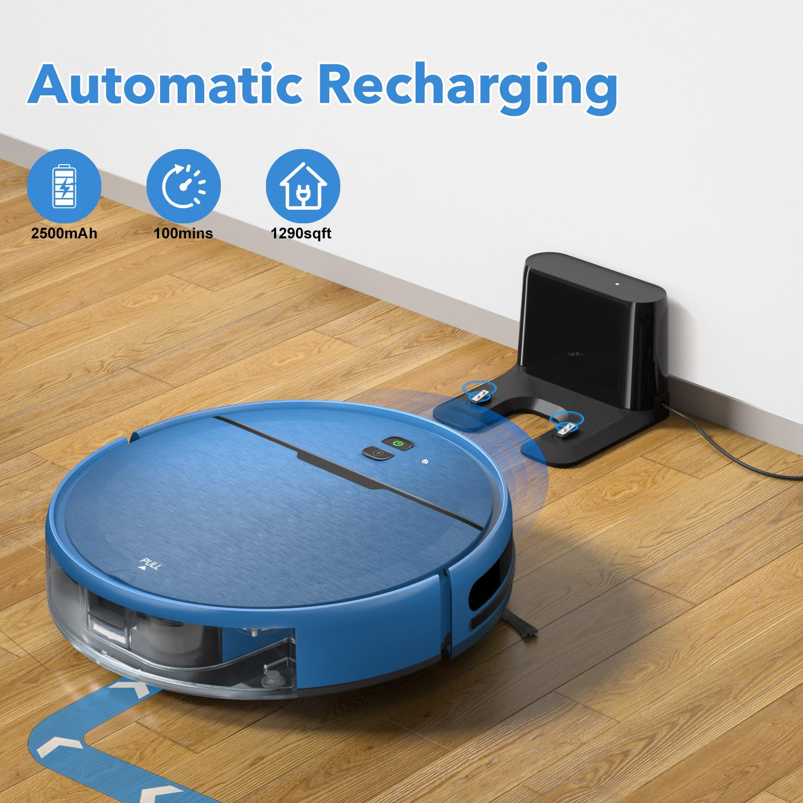 2-in-1 Robot Vacuum & Mop - 2300Pa WiFi for Hard Floors & Pet Hair