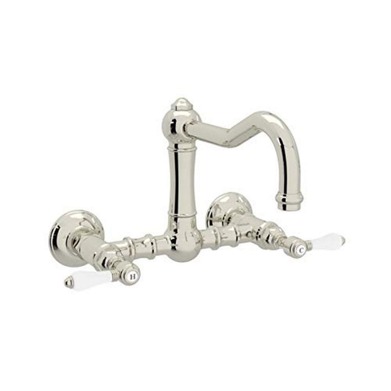 ROHL A1456LPPN-2 Premium Kitchen Faucet in Polished Nickel - Perfect for Modern Farmhouse & Contemporary Kitchen Designs