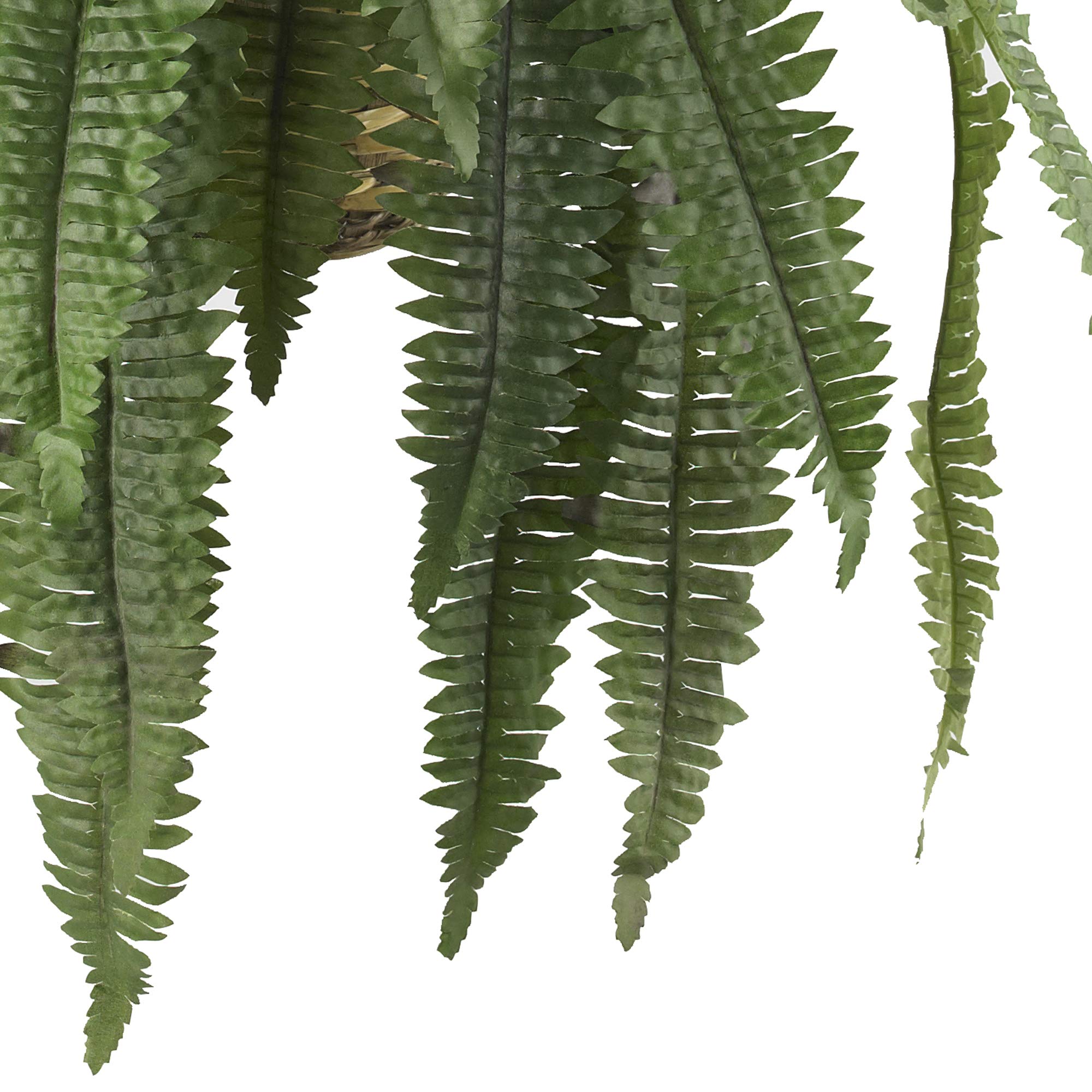Nearly Natural 22in & 48in Artificial Boston Fern Hanging Plants - Set of 2 Realistic Fake Ferns in Hanging Baskets - Perfect for Indoor Home Decor, Porch, Patio & Office Greenery