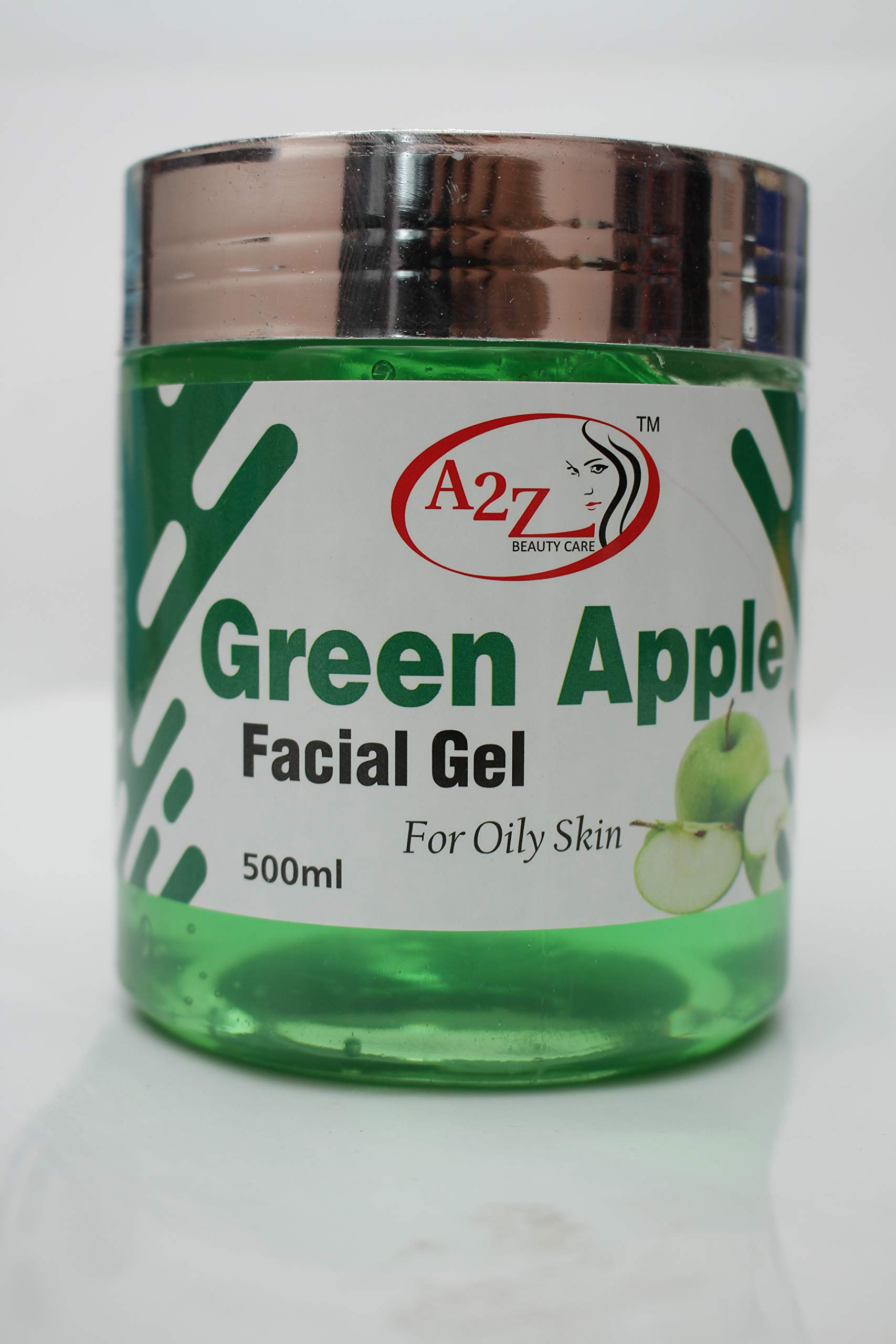 A2Z Green Apple Facial Gel 500ml - Hydrating & Brightening Face Gel for Glowing Skin - Perfect for Daily Skincare & Spa Treatments