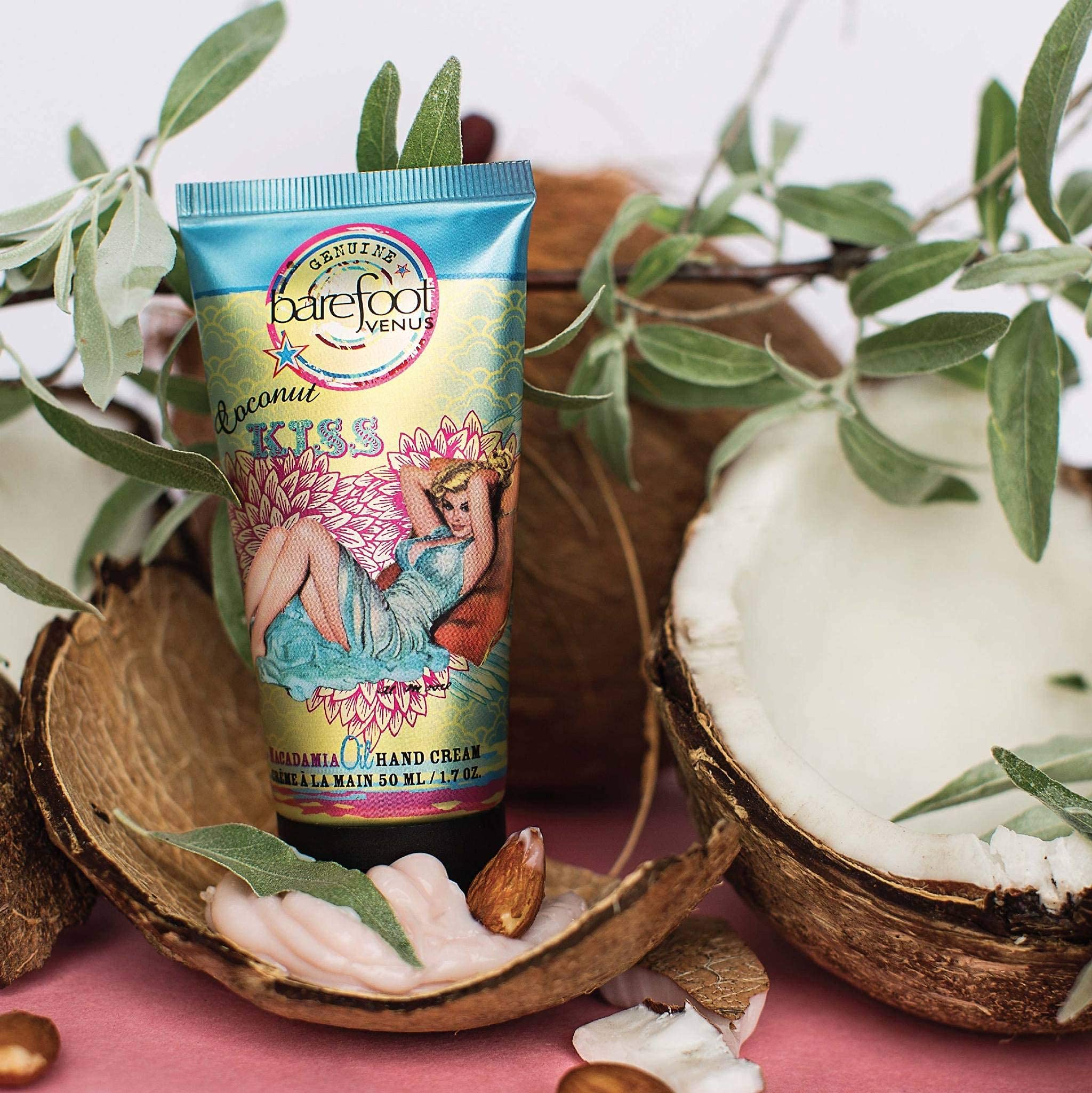 Organic Bath Soak, Hand Cream & Argan Oil Body Care Gift Set - Coconut Kiss Scent | Moisturizing Spa Treatment for Dry Skin | Perfect for Relaxation, Self-Care & Gift Giving