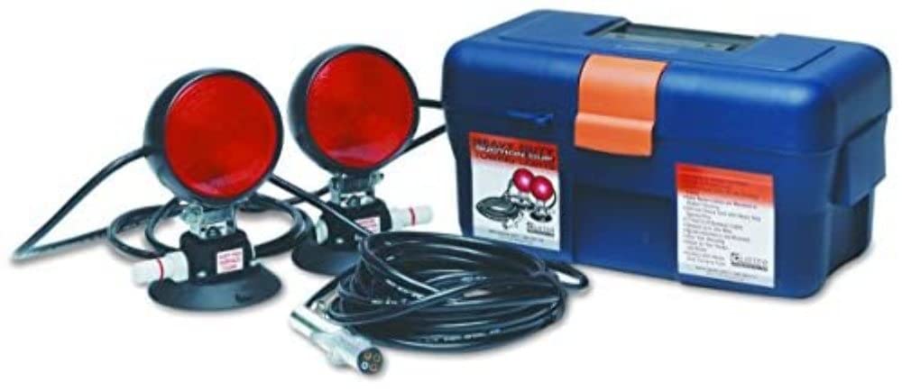 LED Suction Cup Tow Lights with Carrying Case - Waterproof Portable Work Light for Emergency, Camping, Car Repair & Outdoor Activities