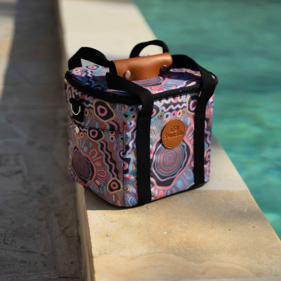 Portable Mini Cooler Bag for Camping, Picnics & Outdoor Adventures - Insulated Lunch Box for Beach, Hiking & Travel - Keep Food & Drinks Cold Under the Moonlight