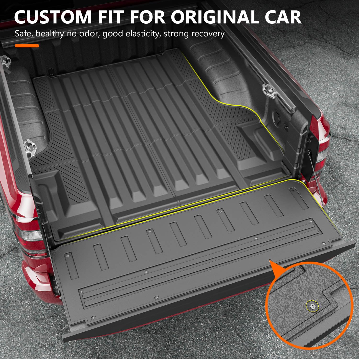 2022-2025 Nissan Frontier Truck Bed Mat & Tailgate Liner Set - Heavy Duty Custom Fit Floor Mats for 5FT Bed | All-Weather Protection, Non-Slip Design | Perfect for Hauling, Camping & Off-Road Adventures