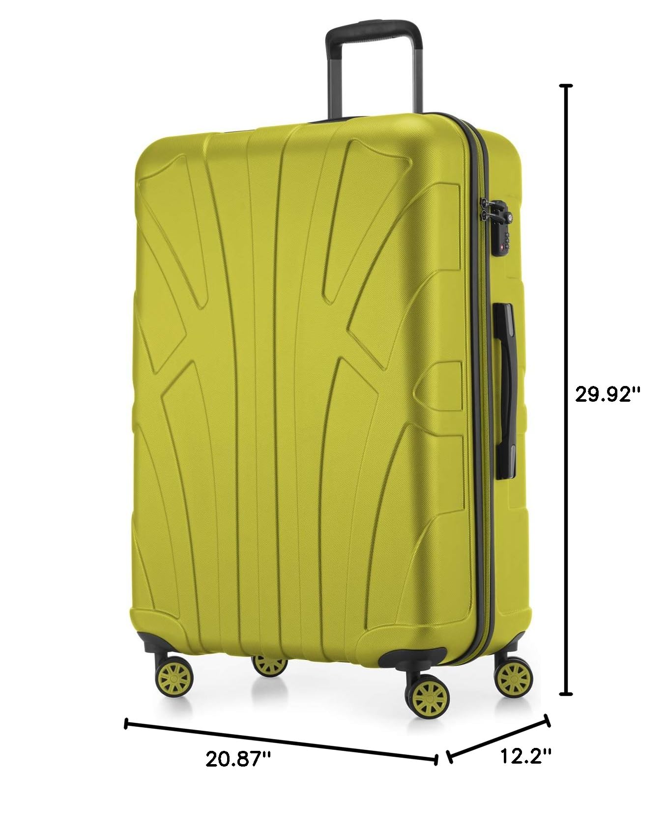 Suitline 30-Inch Large Fern Green Hardshell Suitcase with Spinner Wheels - Perfect for Travel, Business Trips & Vacations