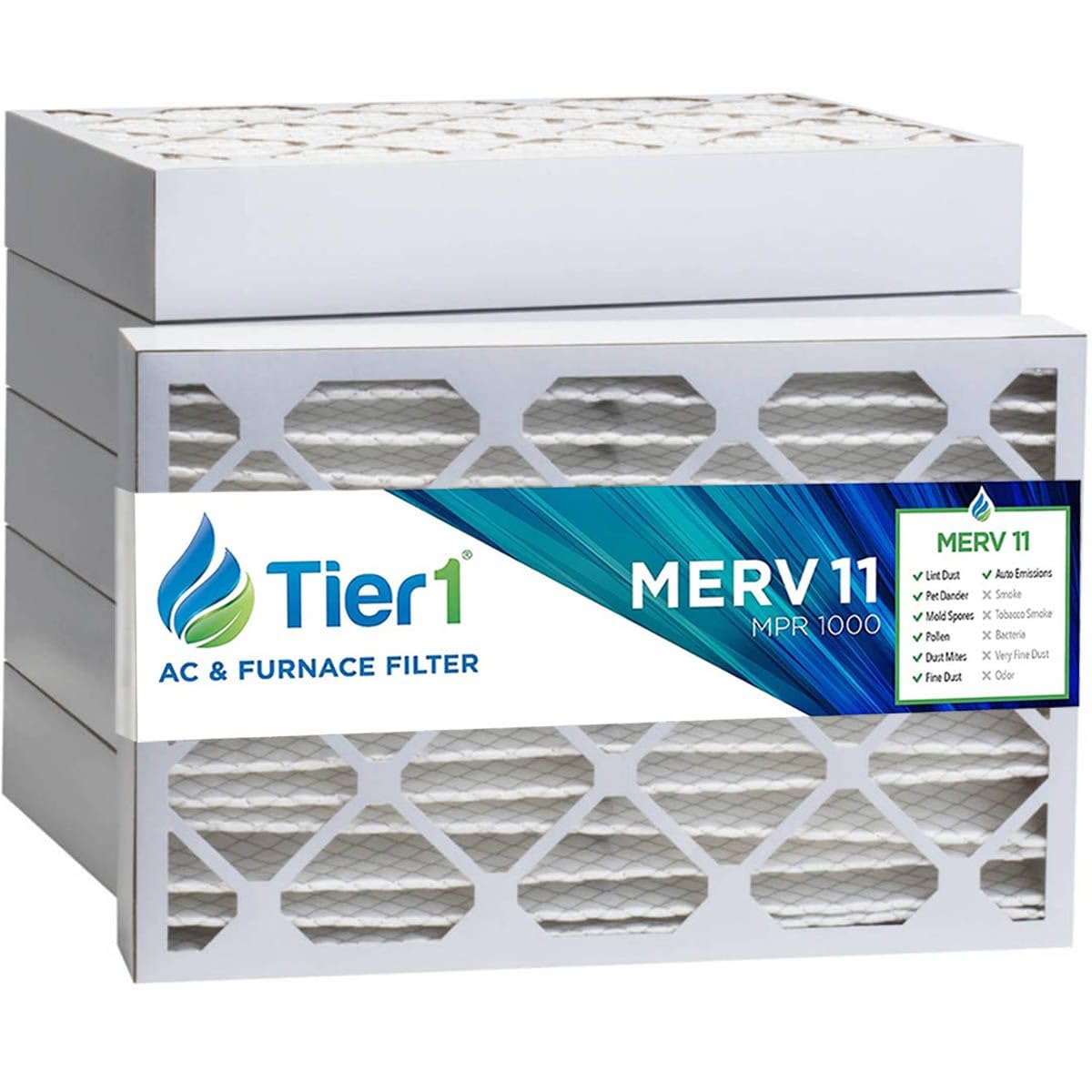 16x25x4 MERV 11 Pleated Air Filter - 6 Pack | Ultra Allergen Replacement | Improves Indoor Air Quality | Perfect for Homes, Offices & HVAC Systems
