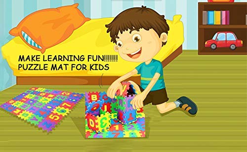 Storio 36-Piece Interlocking Foam Puzzle Mat for Kids - Alphabet & Number Learning Playmat, Non-Toxic & Durable, Made in India | Perfect for Playrooms, Daycares & Educational Activities