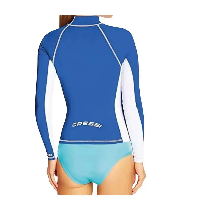 Women's Long Sleeve Rashguard UPF 50+ Sun Protection Swim Shirt - Cressi Lady Rash Guard for Surfing, Swimming & Outdoor Water Sports