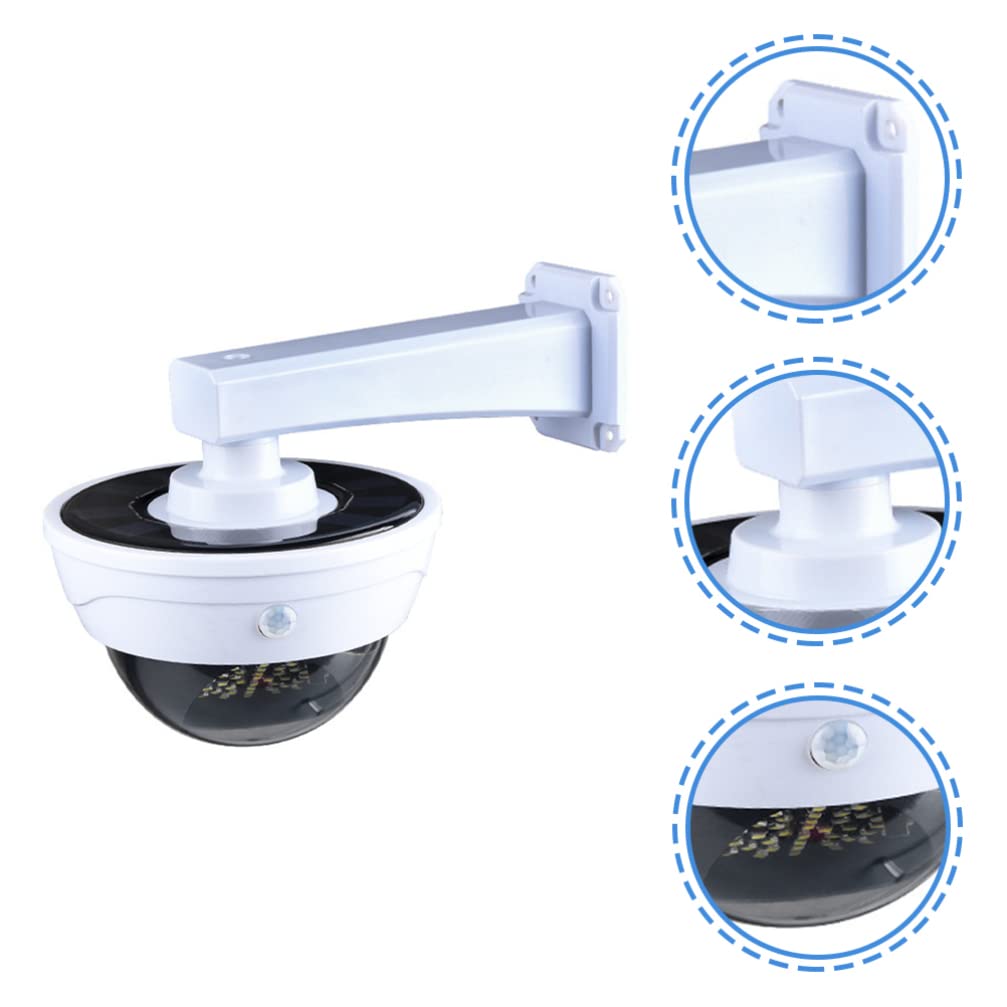 OSALADI Fake Security Camera with LED Lights - Dummy Surveillance Camera, Anti-Theft Warning Light, Motion Sensor, Outdoor Plastic Charging Light - Perfect for Home Security & Business Protection