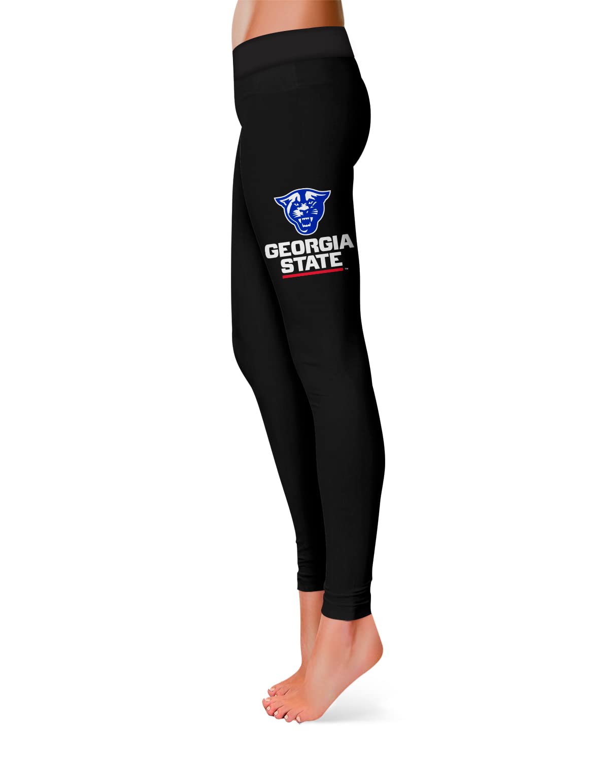 High Waisted Yoga Leggings for Women - Tummy Control Workout Pants with Thigh Logo - Perfect for Running, Gym & Lounge Wear
