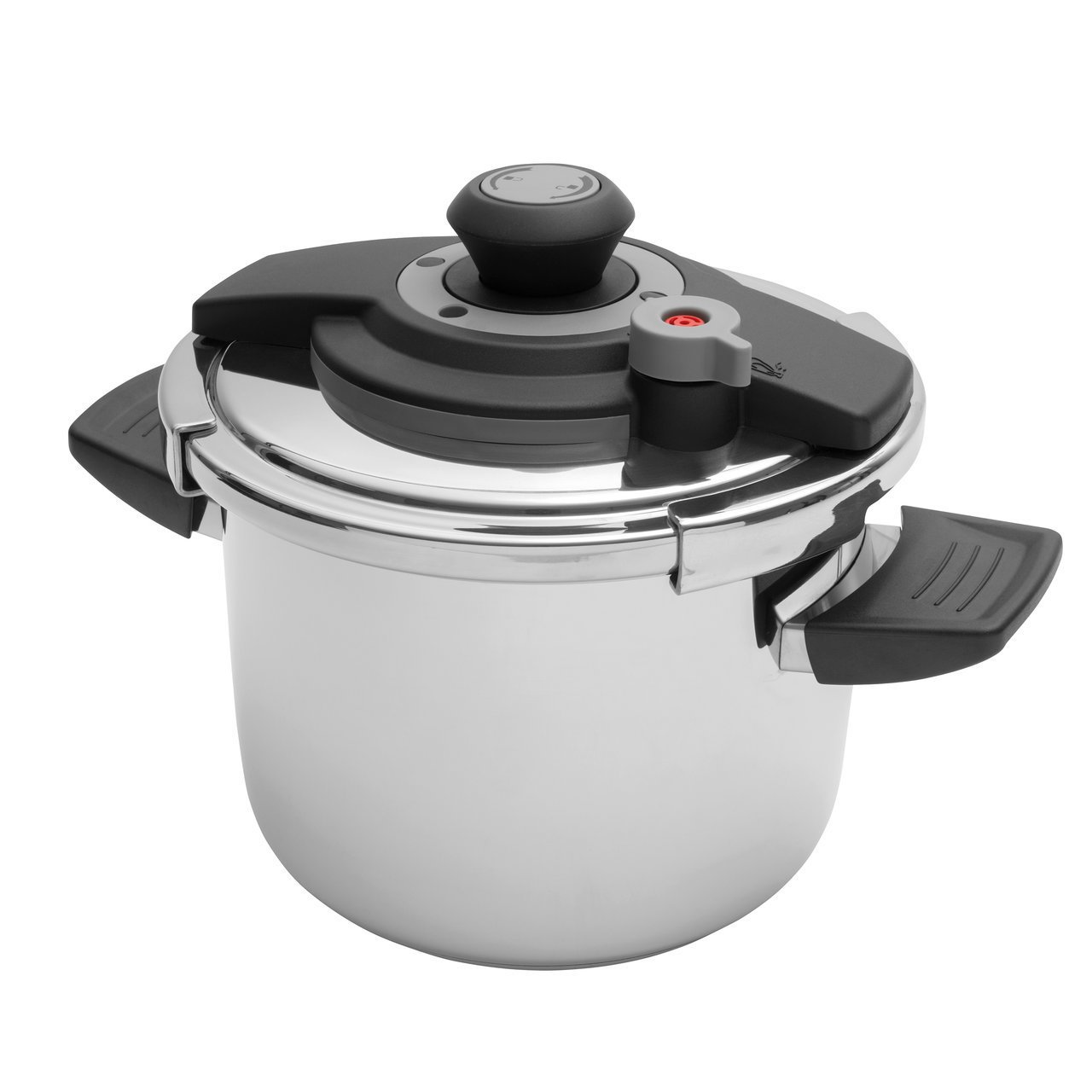 BergHOFF Essentials 18/10 Stainless Steel Pressure Cooker 6.3 qt (6L) - Silver, Induction Compatible, Stay-Cool Handle, Dishwasher Safe - Perfect for Fast Cooking, Soups, Stews & Meal Prep
