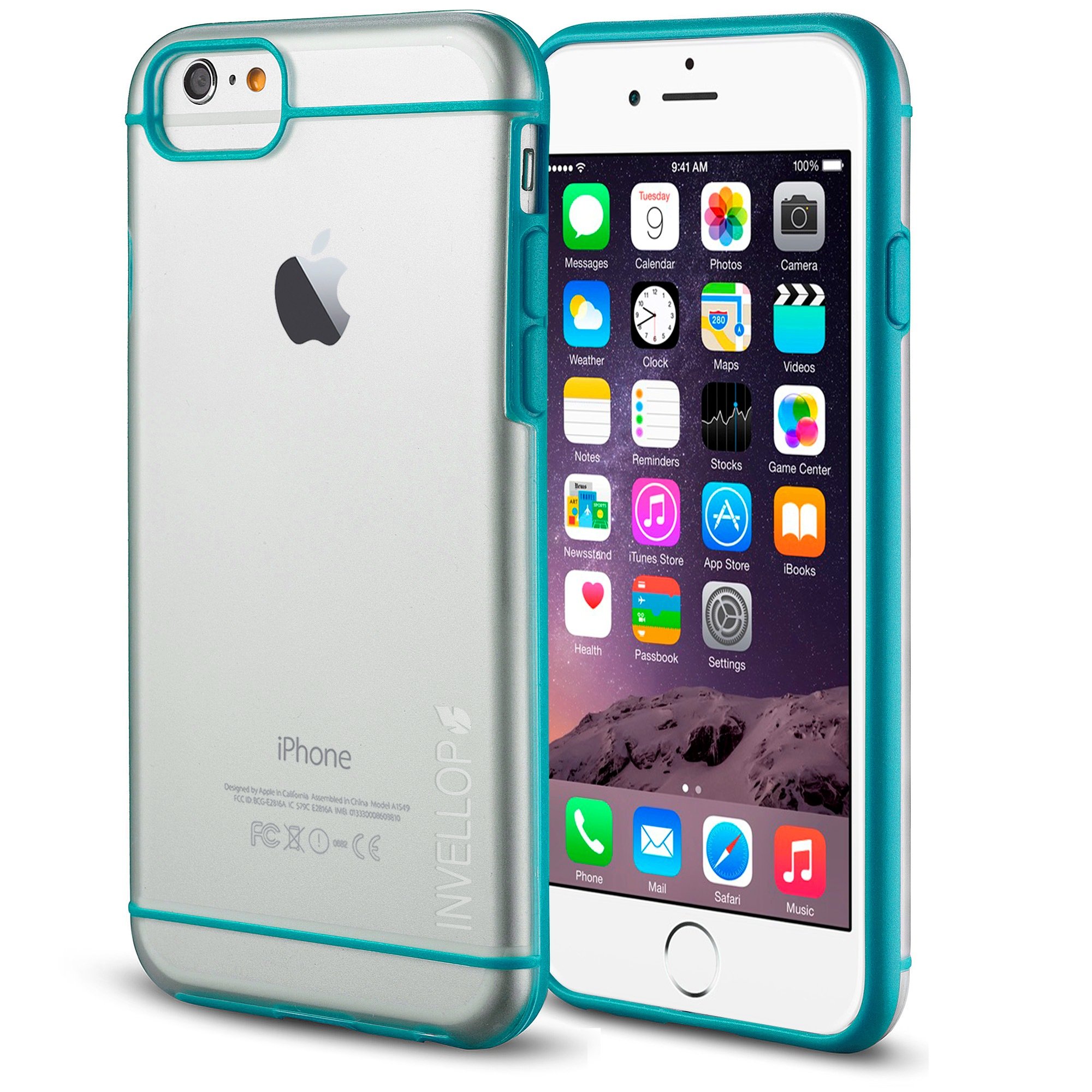 INVELLOP iPhone 7 Plus Case - Slim Clear Hybrid Protective Cover with Shock-Absorbent TPU Bumper | Scratch-Resistant & Durable | Blue/Transparent Design | Perfect for Everyday Use, Work & Outdoor Activities
