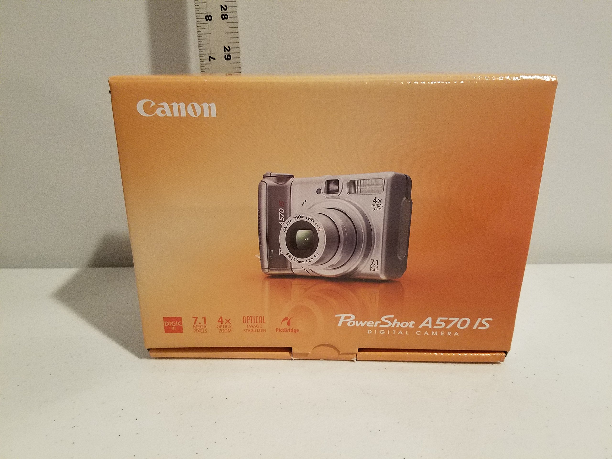 Canon PowerShot A570IS 7.1MP Digital Camera with 4x Optical Image Stabilized Zoom - Compact Point & Shoot Camera for Travel, Family Photos & Everyday Use (Discontinued Model)