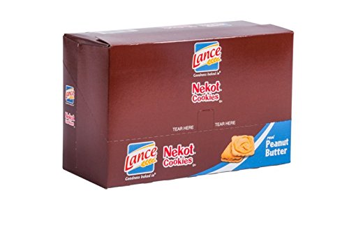 Lance Nekot Peanut Butter Sandwich Cookies - 20 Pack Bulk Snacks Box | Crunchy Cookies for Lunchboxes, Office Snacks & Road Trips