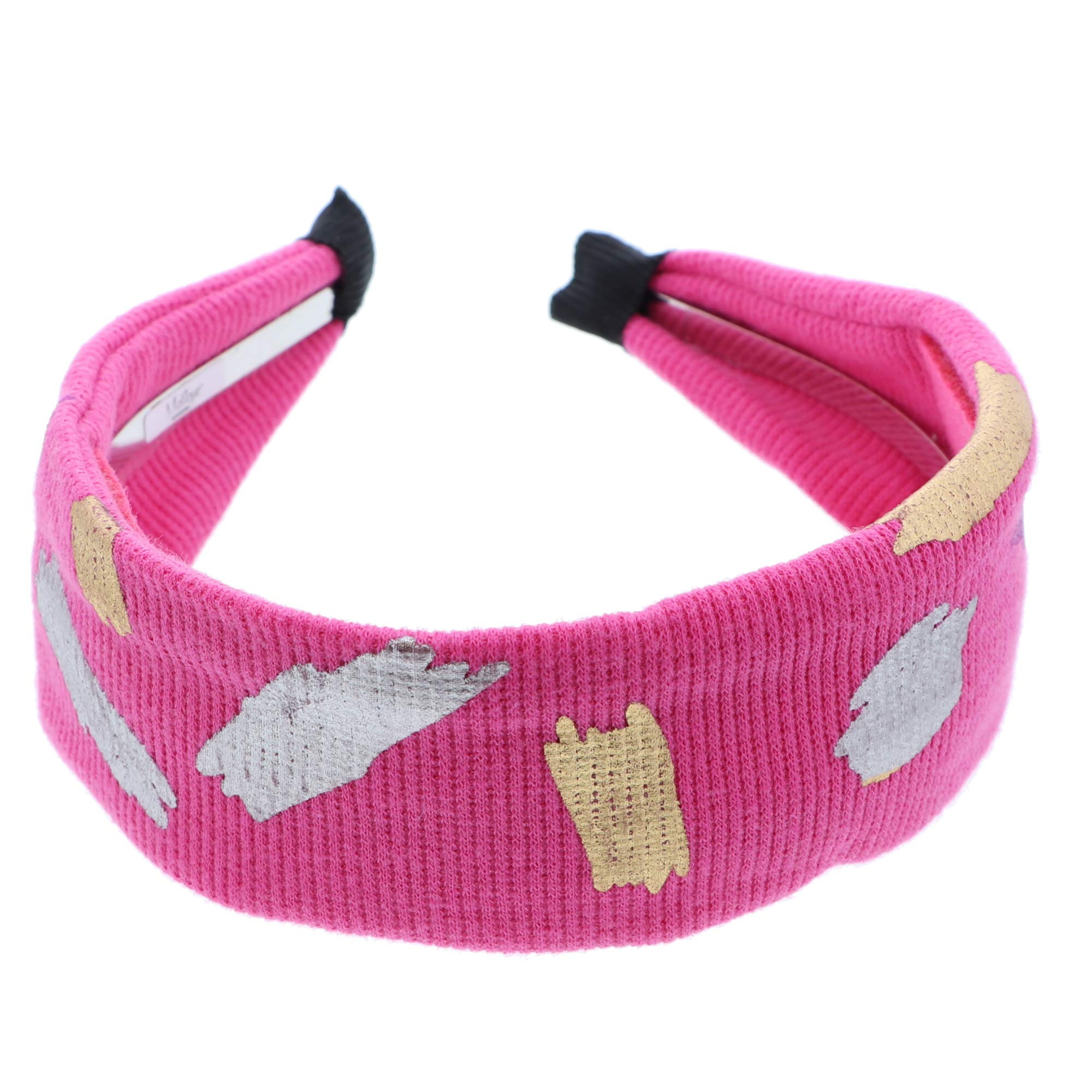 Motique Women's Wide Headband - Colorful Metallic Streaks for Sports & Fashion