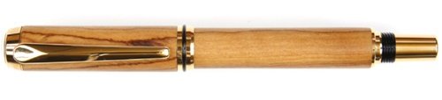 Lanier Pens Baron Fountain Pen - TN Gold Trim - Olivewood Barrel - Premium Writing Instrument for Calligraphy, Journaling & Gifting - Elegant Office & Home Desk Accessory