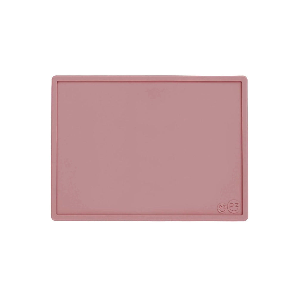 EzPz Mini Silicone Placemat for Toddlers - Blush Pink Non-Slip Baby Feeding Mat | Perfect for High Chairs, Dining Tables & Travel Use