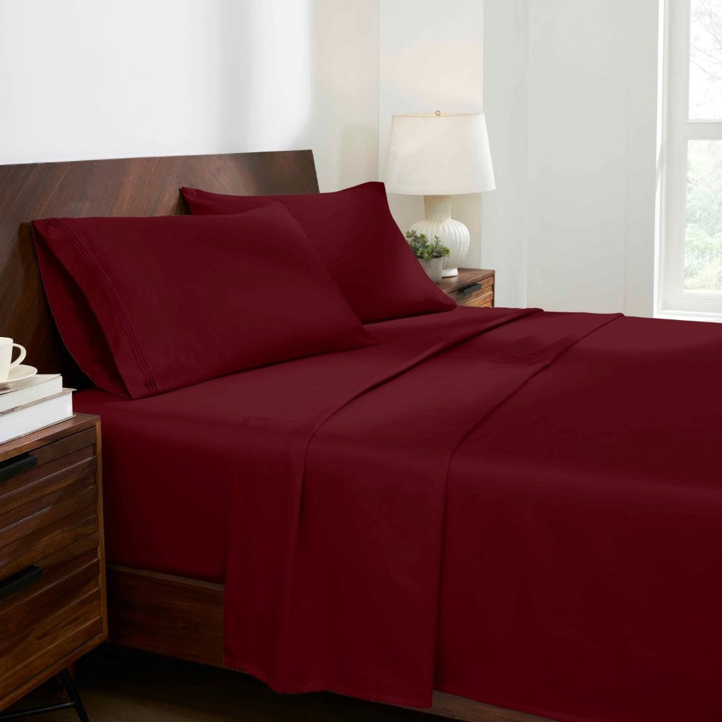 1000 Thread Count Egyptian Cotton Bed Sheet Set - Super Soft Luxury Sheets for Olympic Queen Size Bed - Perfect for Home, Hotel & Guest Room Comfort