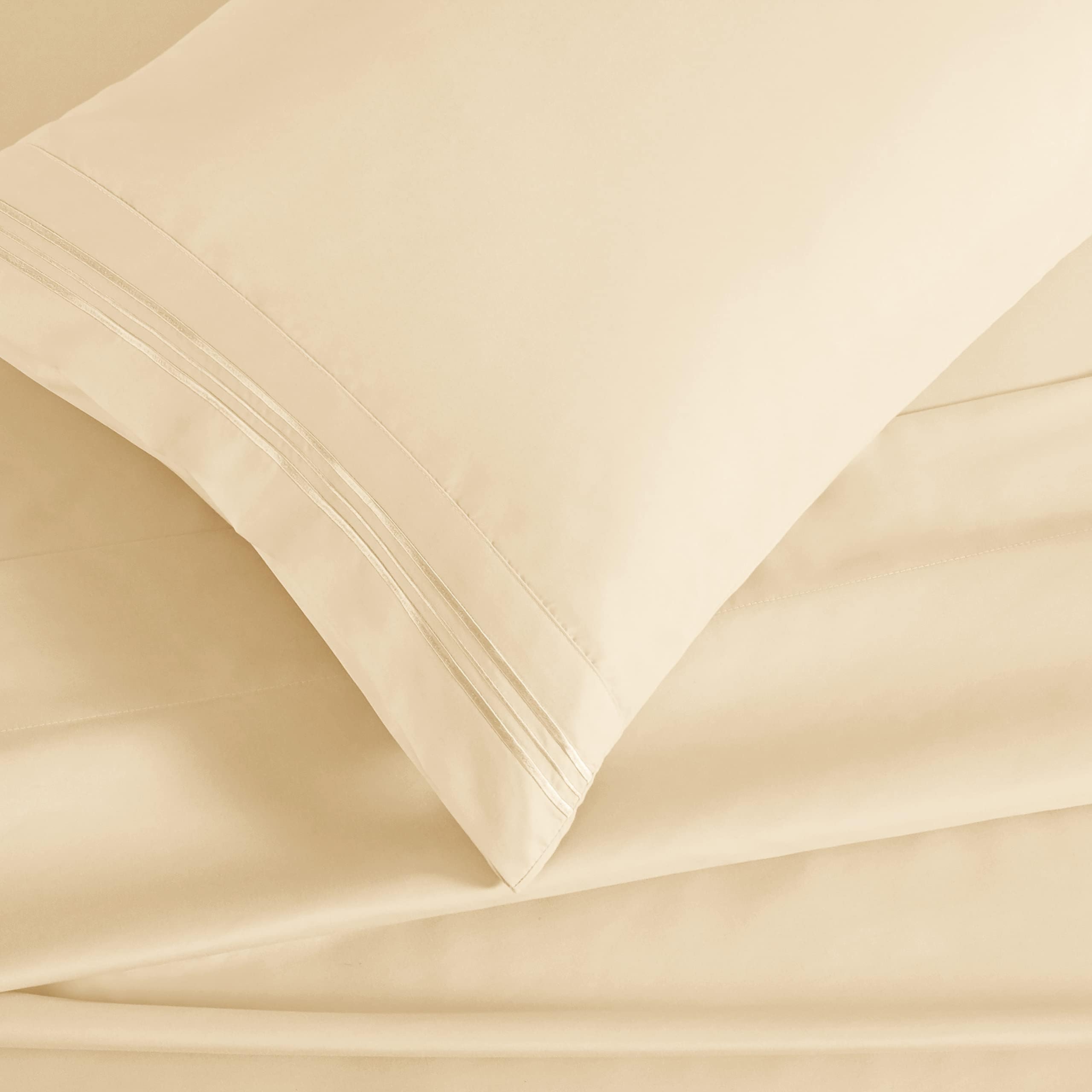 Luxury 1800 Thread Count Twin Sheets Set with Extra Deep Pockets (Up to 24