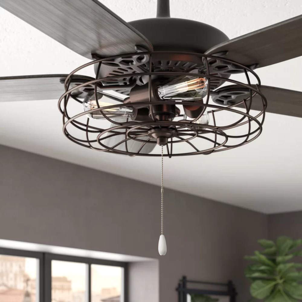 4 Pack White Wooden Ceiling Fan Chain Pulls - Ceiling Light Fan Chain Extension for Easy Control | Perfect for Bedroom, Living Room & Office