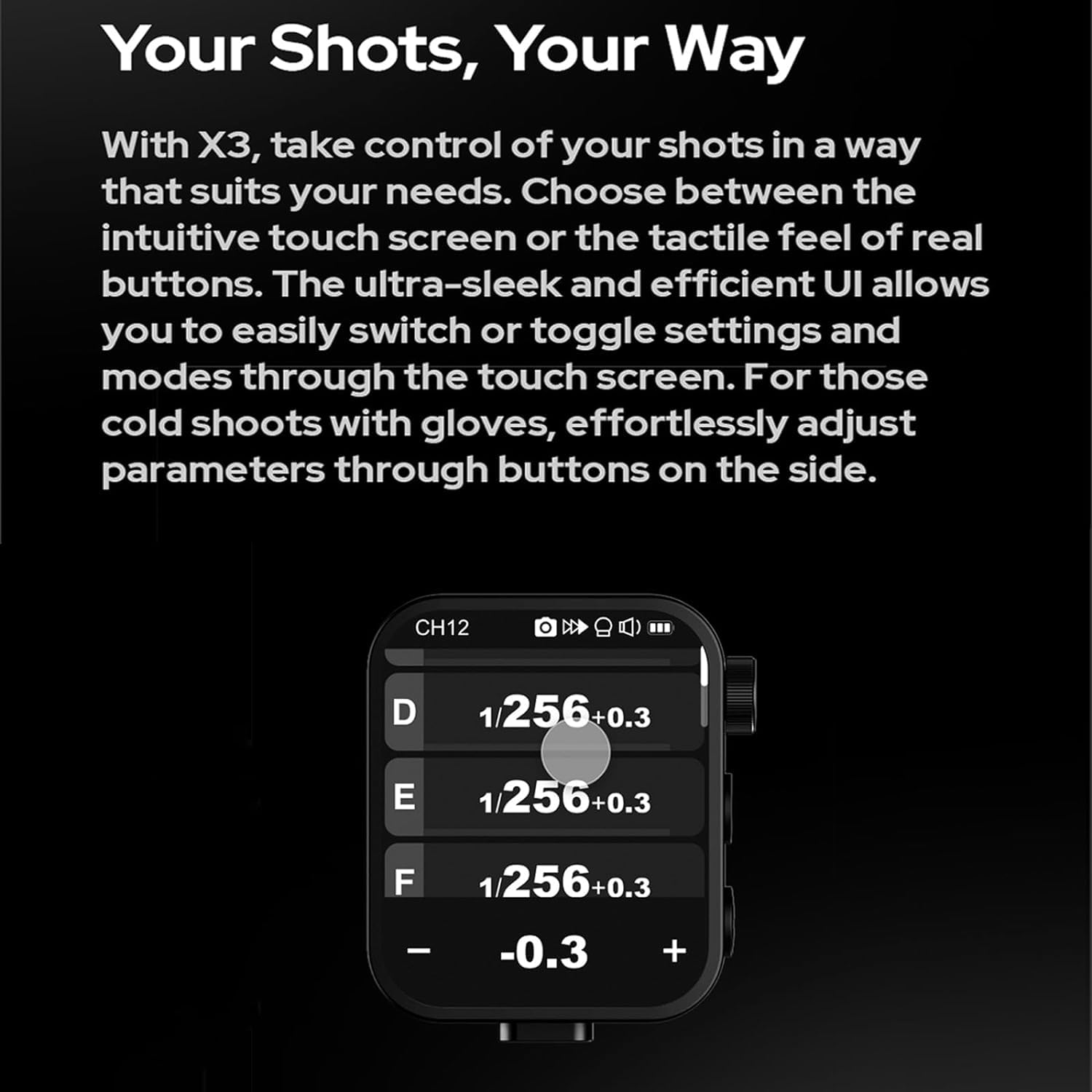 Godox X3N TTL Wireless Flash Trigger for Nikon Cameras - Built-in Lithium Battery, OLED Touchscreen Transmitter - Perfect for Studio, Portrait & Event Photography