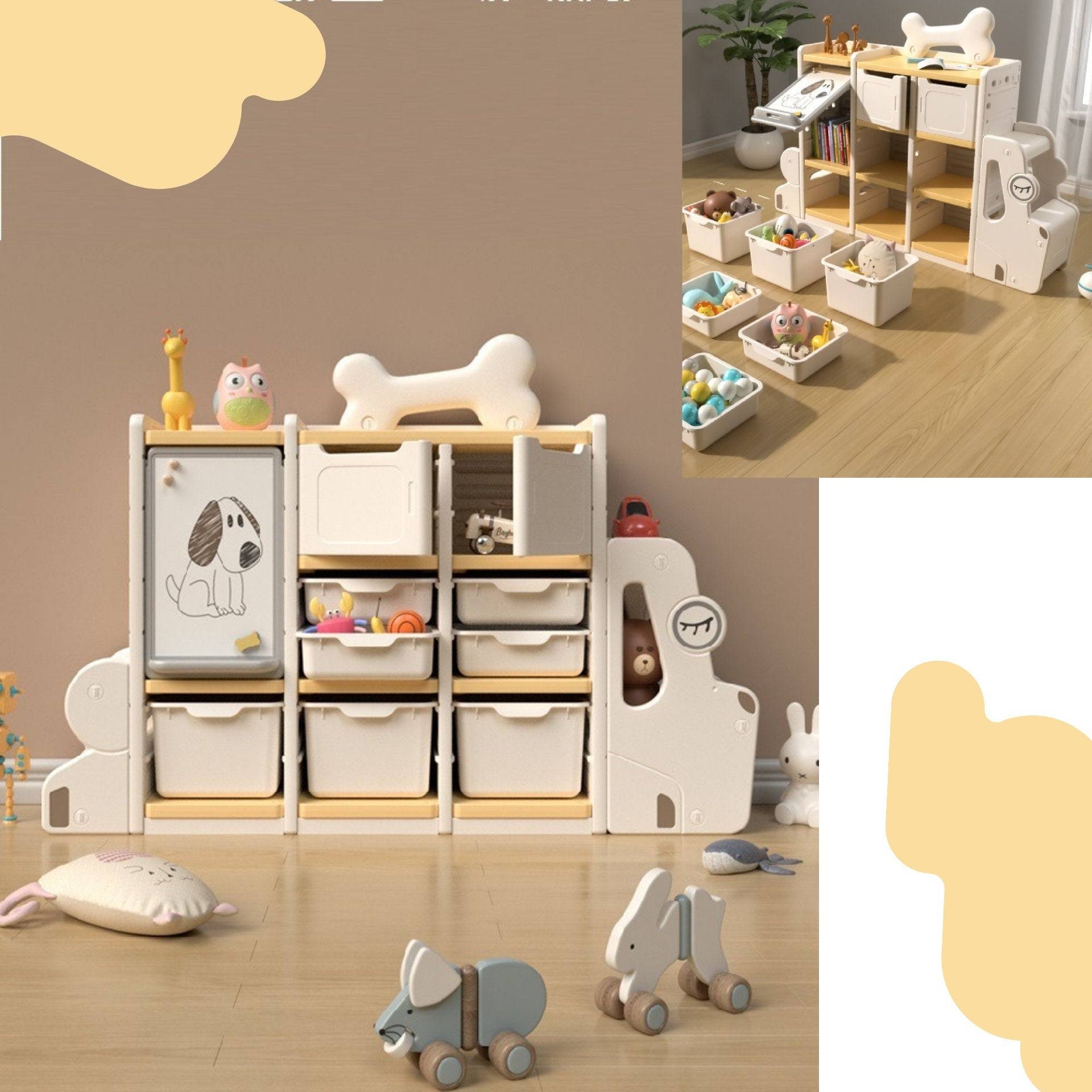 Kids Toy Storage Train Organizer - Stylish Toy Storage Solution for Playrooms & Bedrooms | Perfect for Organizing Toys, Books & More