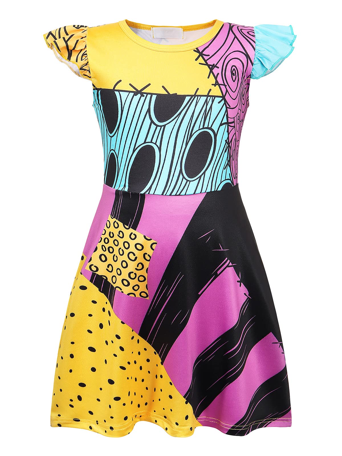 Sally Costume for Girls - Halloween & Christmas Princess Dress | Kids Cosplay Outfit for Dress Up, Parties & Themed Events