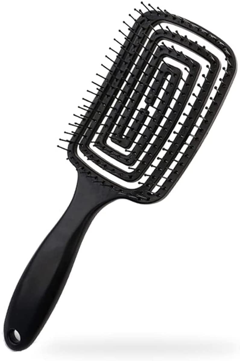 SNEHANSH Wet Hair Detangling Brush - No Tangle Vented Hairbrush for Kids, Men & Women - Gentle on Wet & Dry Hair - Effortlessly Glides Through Tangles (Black Hair Comb) - Perfect for Shower, Salon & Daily Hair Care