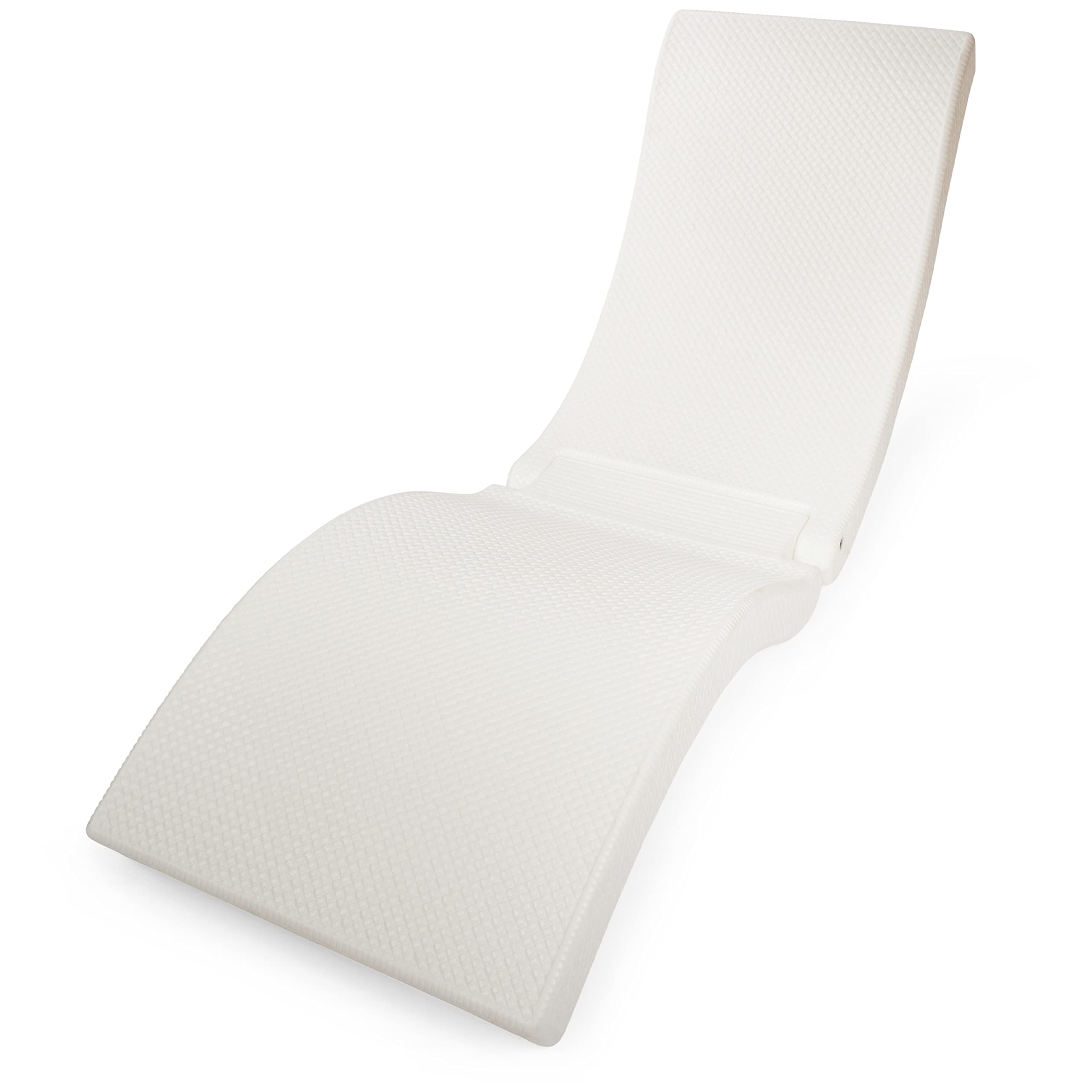 SwimWays Terra Sol Sonoma 2-in-1 Inflatable Pool Float & Patio Lounge Chair - White | Perfect for Backyard Relaxation, Pool Parties & Summer Vacation