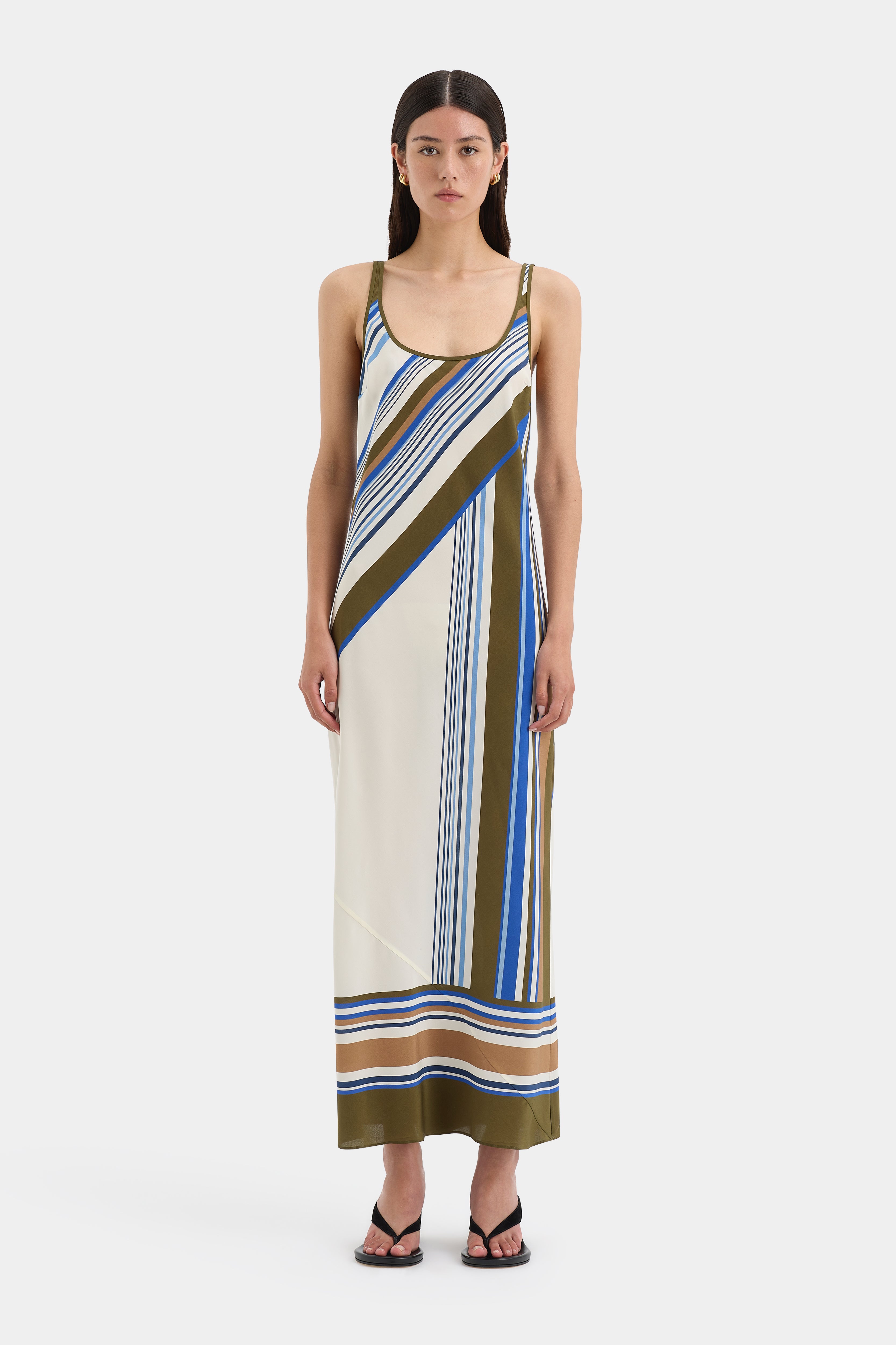 Thistle Midi Dress for Women - Floral Print Summer Casual Dress with Short Sleeves - Perfect for Brunch, Date Night & Beach Vacations
