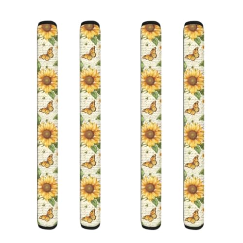Sunflower Butterfly Retro